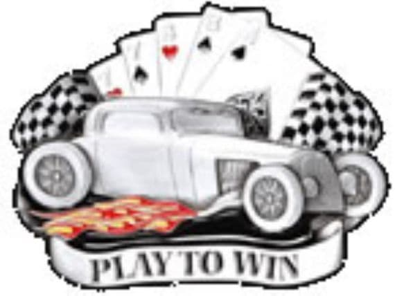 Play to Win, Cards, Hot rod Belt Buckle. Code AL4