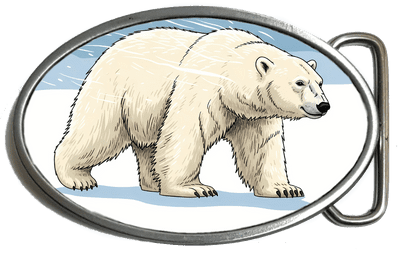 Polar Bear Belt Buckle. code: A0253