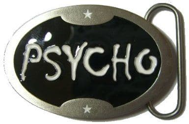 PSYCHO BELT BUCKLE + display stand