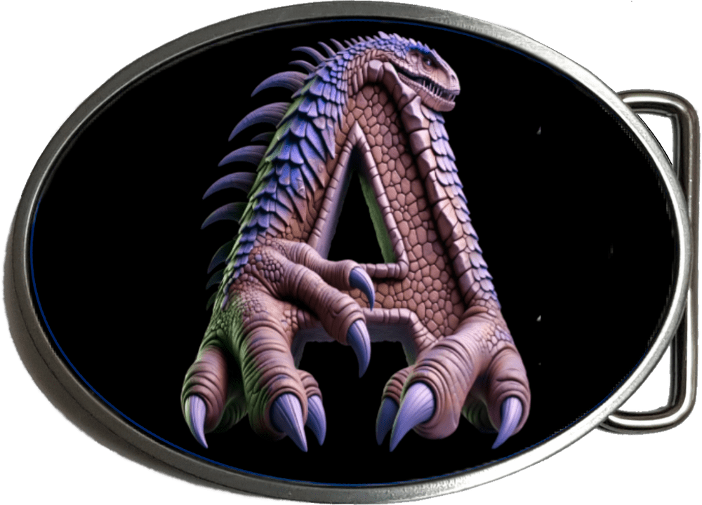 Raptor Dinosaur Initial Belt Buckle Code A0161