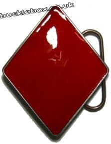 RED DIAMOND BELT BUCKLE + display stand