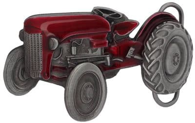 Red Tractor Belt Buckle with display stand (LB5)