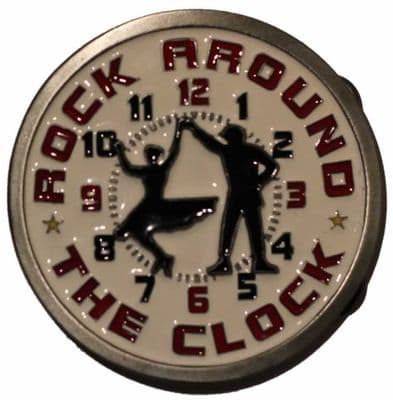 Rock Around The Clock Jive Dancing Belt Buckle. Code BG7