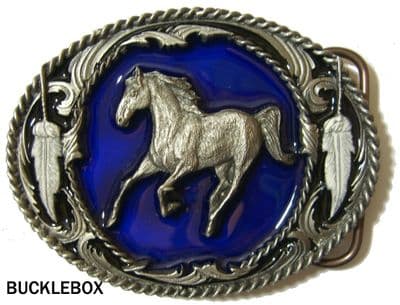 RUNNING HORSE belt buckle