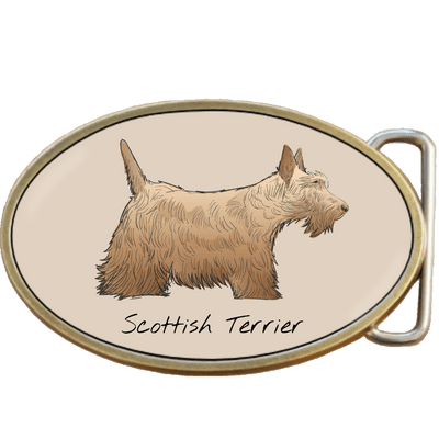 Scottish Terrier Dog Belt Buckle. Code A0070