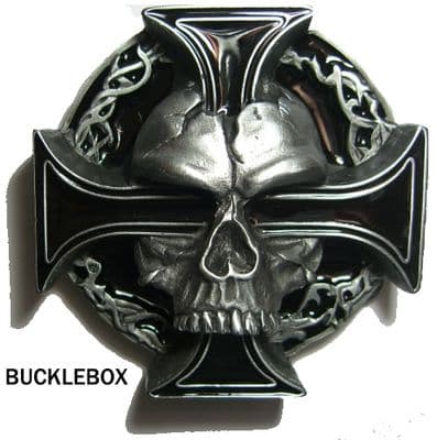 Skull and Cross - Heavy Belt Buckle. Code AO1