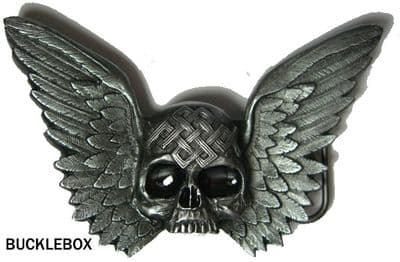 Skull & Wings - Heavy Belt Buckle. Code AR7