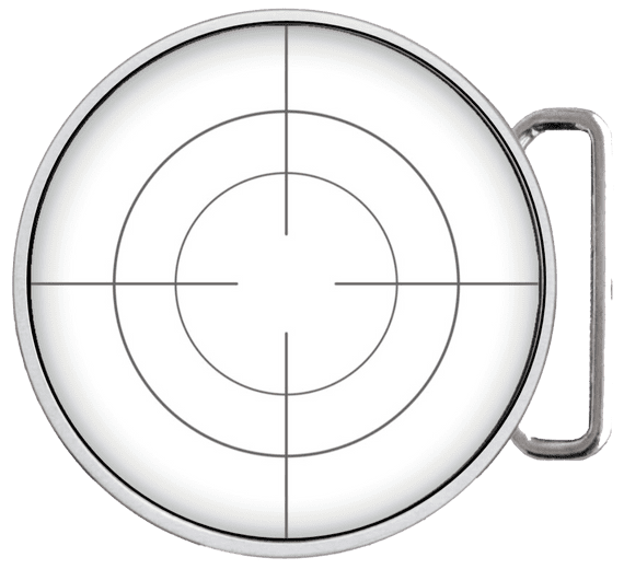 Sniper Scope Crosshairs Belt Buckle. code: A0276