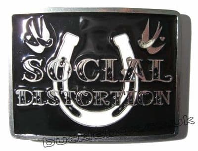 SOCIAL DISTORTION (TATTOO BUCKLE) Belt Buckle + display stand