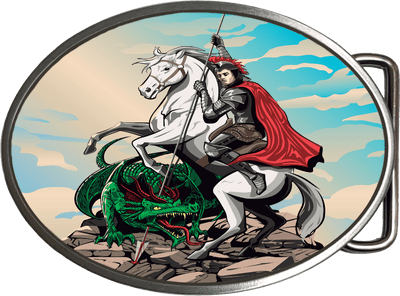 St. George and the Dragon Belt Buckle. code: A0213