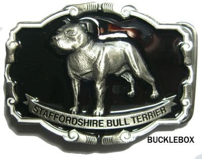 Staffordshire Bull Terrier Belt Buckle. Code CD2