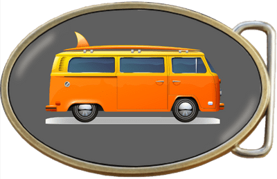 Surfer Camper Van Belt Buckle. Code A0004