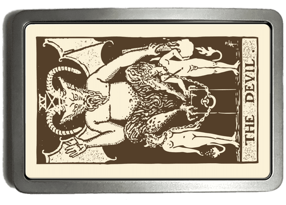 Tarot Card The Devil Belt Buckle. Code A0185