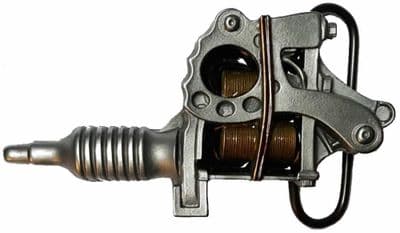 Tattoo Vintage Gun Belt Buckle with display stand. Code WG7