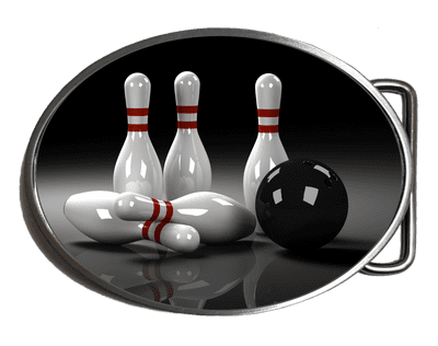 Ten Pin Bowling Belt Buckle Code A0116