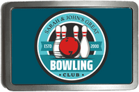Ten Pin Bowling Custom Personalised Belt Buckle