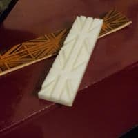 Union Jack Reversed Flag Antique Tan Tan Embossed Full Grain Leather Belt . 1½