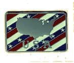 USA - MAP Belt Buckle + display stand Code JA6