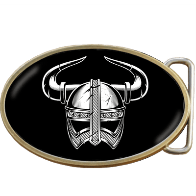 Viking Helmet Belt Buckle. Code A0043