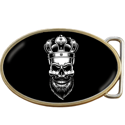 Viking King Skull Belt Buckle. Code A0054