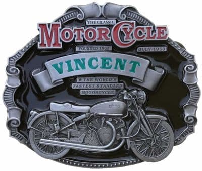 Vincent Classic Motorcycle Belt Buckle. Code DB1