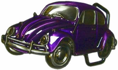 VW Purple Beetle Officially Licensed Belt Buckle with display stand and presentation box. Code VW18