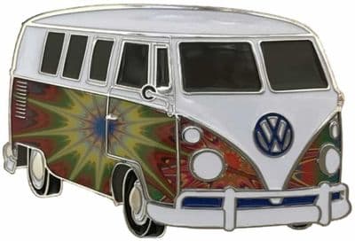 VW Starburst  Motorhome Campervan Licensed Belt Buckle with presentation box. Code VWVAN02