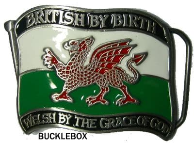 Welsh by the Grace of God Wales Belt Buckle. Code AC7