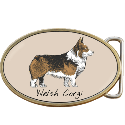 Welsh Corgi Dog Belt Buckle. Code A0072