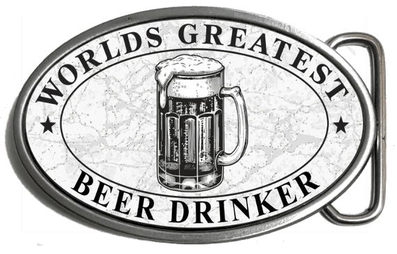 Worlds Greatest Beer Drinker Belt Buckle. code: A0236