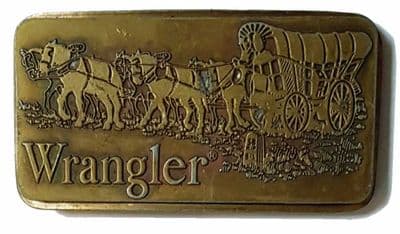 Wrangler Antique Western Covered Wagon Belt Buckle. Code LPR021