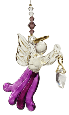 Amethyst Glass Angel