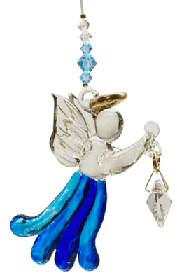 Aquamarine Glass Angel