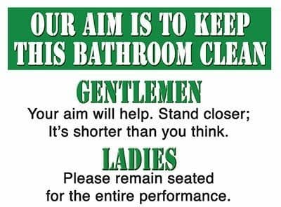 Bathroom Plaque