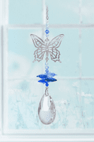 Butterfly Royal Blue  Crystal Suncatcher