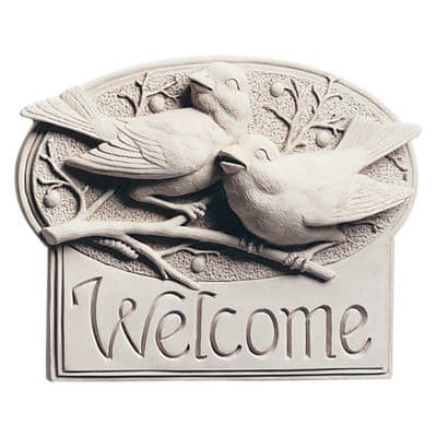 Carruth Welcome Berry Birds House Plaque