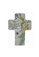 Cross Resin Memorial Plaque