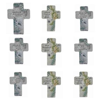 Cross Resin Memorial Plaque