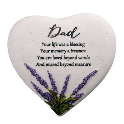 Dad Lavender Memorial Heart
