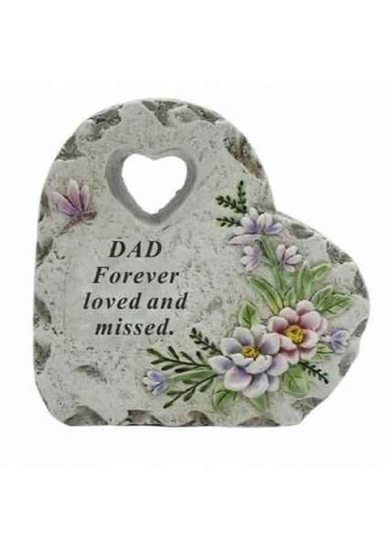 DAD Memorial Heart Plaque