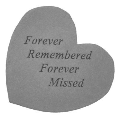 Forever Remembered Memorial Heart