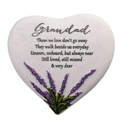Grandad Lavender Memorial Heart Ornament