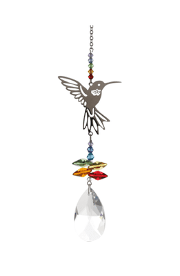 Hummingbird Crystal Sun Catcher Rainbow