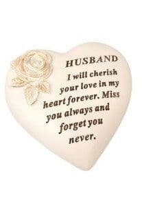 Husband Heart Rose Motif Memorial