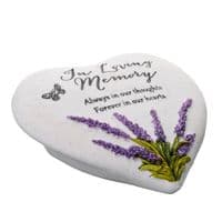 In Loving Memory Lavender  Memorial Heart