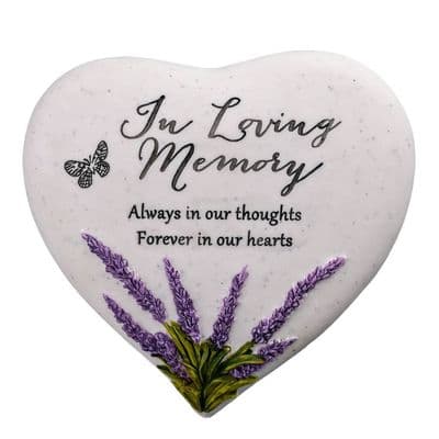 In Loving Memory Lavender  Memorial Heart
