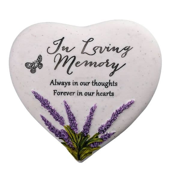 In Loving Memory Lavender  Memorial Heart