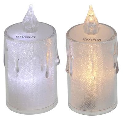 LED Acrylic Candle Warm/Bright