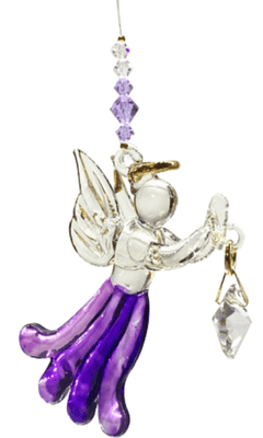 Light Amethyst Glass Angel