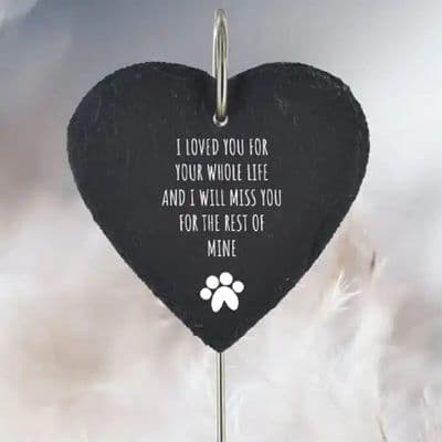 Loved Your Whole Life Pet Memorial Slate Marker